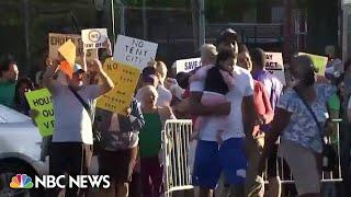 Protests erupt in New York after migrant housing crisis