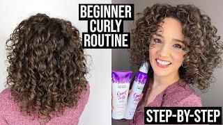 Beginner Curly Hair Routine using Drugstore Products, CGM-friendly