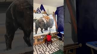Art Studio - Behind the Scenes | #oilpainting #idahoartist #westernart #bison