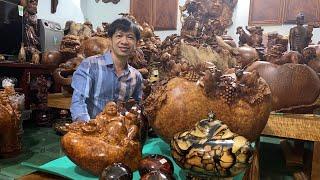 Sản phẩm gỗ mỹ nghệ nu hương, gỗ trắc , gỗ mun đột biến rất đẹp ạ... (3-11-2021)