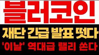 [블러코인] 블러코인 역대급 랠리 또 터진다! 재단 핵심자료 공개 #블러코인 #블러코인분석 #블러코인대응 #블러코인호재 #블러코인목표가