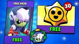 LEGENDARY!!!!!!! FREE STAR DROPS & NEW FREE BRAWLER. | BRAWL STARS UPDATE GIFTS!! & RANDOM MOMENTS