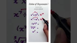 "Rules of Exponents Explained | Simplify Math Easily!" #shorts#ytshorts#trending#shortsfeed#maths