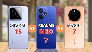 Xiaomi 15 vs Realme Neo 7 vs Honor Magic 7 Comparison