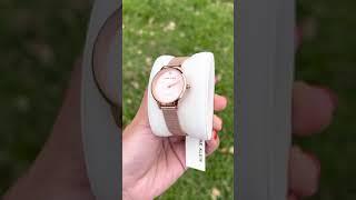 Anne Klein Women's Genuine Diamond Dial Mesh Bracelet Watch AK/3546RGRG