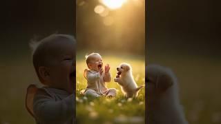 Cute Baby vs Puppy Masti #dogmasti #dogfriendly #trandingvideo #video #shortsvideo #puppy #vlog