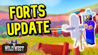 Forts & Gatling Gun Update Review - The Wild West (Roblox)