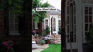 She Shed Ideas #sheshed #outdoordecor #homedecor