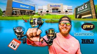 Buying the CHEAPEST Fishing Reel in EVERY STORE so you don't have to!!