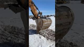 Excavating frost! #winter #excavator #like #follow #subscribe