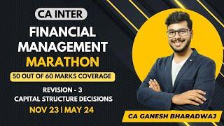 CA INTER | FM | CAPITAL STRUCTURE CHAPTER REVISION | 100% ENGLISH | MAY & SEPT 24 EXAMS