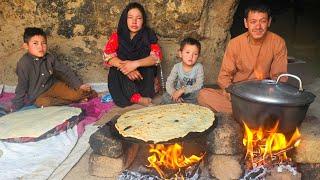 Young Mother lifestyle and Cooking in the Cave | Afghanistan Village Life