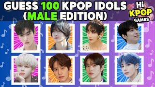 GUESS 100 KPOP IDOLS (MALE EDITION)  Most Popular Idols | Kpop Quiz 2024