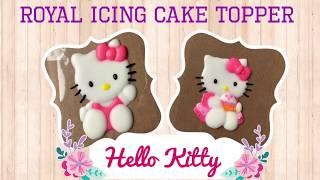 Hello Kitty Royal Icing Topper / Purple Sweet Obsessions