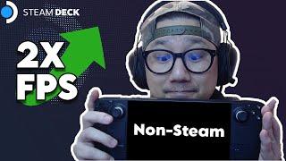 Frame Generation for Non-Steam Games on Steam Deck with Decky-Framegen #steamdeck #framegeneration