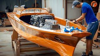 Man Builds Full-Size YACHT with Car Engine | Start to Finish Build by @Nasatchannel