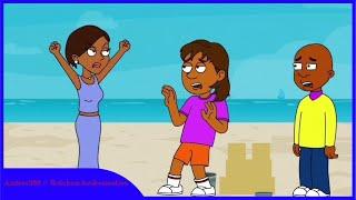 Dora and Little Bill Bullys Caillou At Beach/Grounded/Caillou Gets Ungrounded