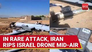 Iran's Air Shield RIPS Israel's Hermes 900 Drone To PIECES | Watch Tehran Flaunt Its Debris