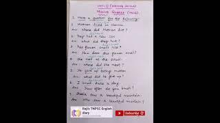 Making queries/ questions | UNIT III Writing Skills | TNPSC Group 2/ 2a & Group 4