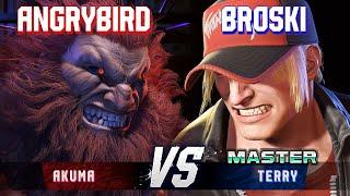 SF6 ▰ ANGRYBIRD (Akuma) vs BROSKI (Terry) ▰ High Level Gameplay