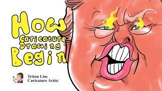 How Caricature Drawing Begin by Triton Lim Artist