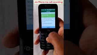 Jio Phone Me Call Recording Kaise Kare #ytshort #short #youtubeshorts