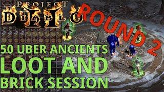 Round 2 - ID and Slam Loot from 50 Uber Ancient runs in Season 9 of Project Diablo 2 (PD2)