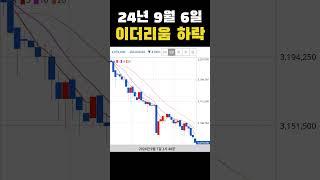 #오늘의하락코인 24년 9월 6일 이더리움 하락
