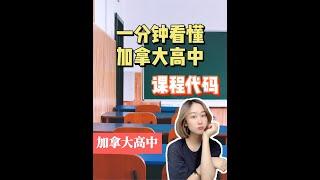 【加拿大高中】一分钟看懂加拿大高中课程代码！学姐教你傻傻分的清楚！#加拿大留学 #加拿大高中 #加拿大高中课程代码