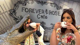 DUBAI BLINGS FAMOUS FOREVER ROSE CAFE | & UP CLOSE WITH CROCS !