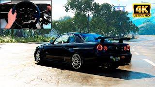 Nissan Skyline GT-R R34 Drift - The Crew Motorfest | Steering Wheel + Shifter Gameplay