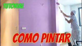 TUTORIAL CÓMO PINTAR CIELOS RASOS Y PAREDES DE INTERIOR - COMO PINTAR CON RODILLO