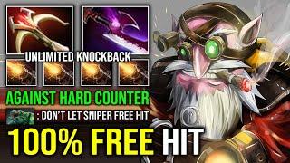 100% FREE HIT Unlimited Knockback Against Hard Counter 100% Delete Tank Hero Sniper Dota 2