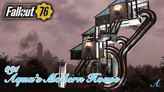 Fallout 76 - Modern Pipe House w/ quick tips & tutorial (Aqua's Modern house #91)