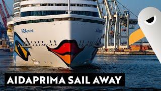 AIDAprima  Spätsommer Sail Away Richtung Norwegen aus dem Hamburger Hafen