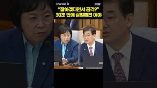 "잘하겠다면서 공격?" 30초 만에 살벌해진 여야 / #채널A #shorts #30짤