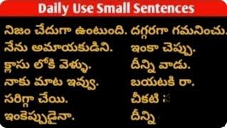 Daily Use English Sentences|తెలుగు ద్వారా ఇంగ్లీష్ నేర్చుకోండి