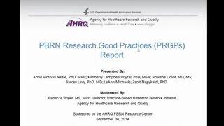 PBRN Research Good Practices (PRGPs) Report