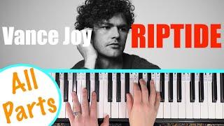 How to play RIPTIDE - Vance Joy Piano Tutorial [chords accompaniment]