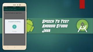 Speech To Text - Android Studio - Java