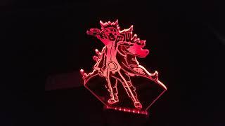 Lamptee 3D Illusion Lamp Japanese Anime Naruto Kurama Figure Night Light in Darkness