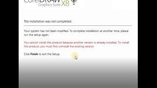 How to fix CorelDraw X7 & X8 Error "Cannot install because another version exist" 100% Fix