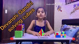 Devanshi Gandhi solving three cube