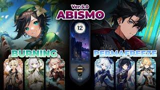 VENTI BURNING & WRIOTHESLEY PERMAFREEZE | SPIRAL ABYSS 5,0 | GENSHIN IMPACT