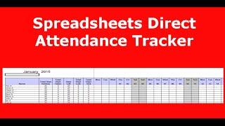 @Spreadsheetsdir Spreadsheets Direct - Excel AttendanceTracker