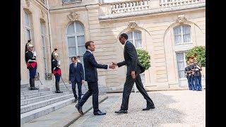 President Kagame meets with President Macron at Palais de l'Élysée