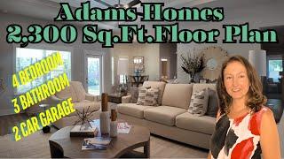 Adams Homes 2300 Square Foot Model Home Tour - Colony Parke Estates - Gulf Shores Alabama