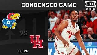 Kansas vs. #3 Houston Condensed Game | 2024-25 Big 12 Men's Basketball