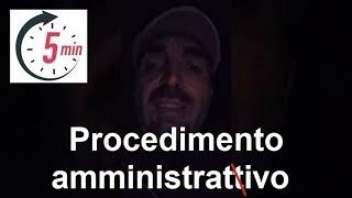 Simone Chiarelli: il procedimento amministrativo in 5 minuti