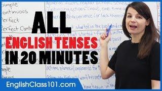 ALL English Tenses in 20 Minutes - Basic English Grammar